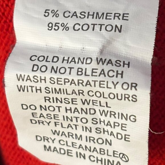 Zaket & Plover Spliced Sweater M Striped Pullover Black Red Blue Cotton Cashmere - Picture 4 of 4